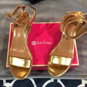 Lilly Pulitzer for Target Gold Wedges - GUC